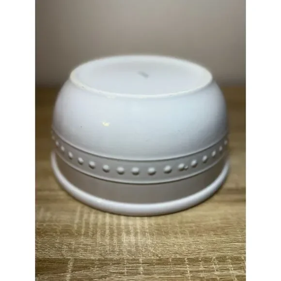 Totally Today White Embossed Nesting Bowls Minimalist French Country Cottagecore - Picture 6 of 11